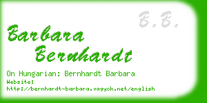 barbara bernhardt business card